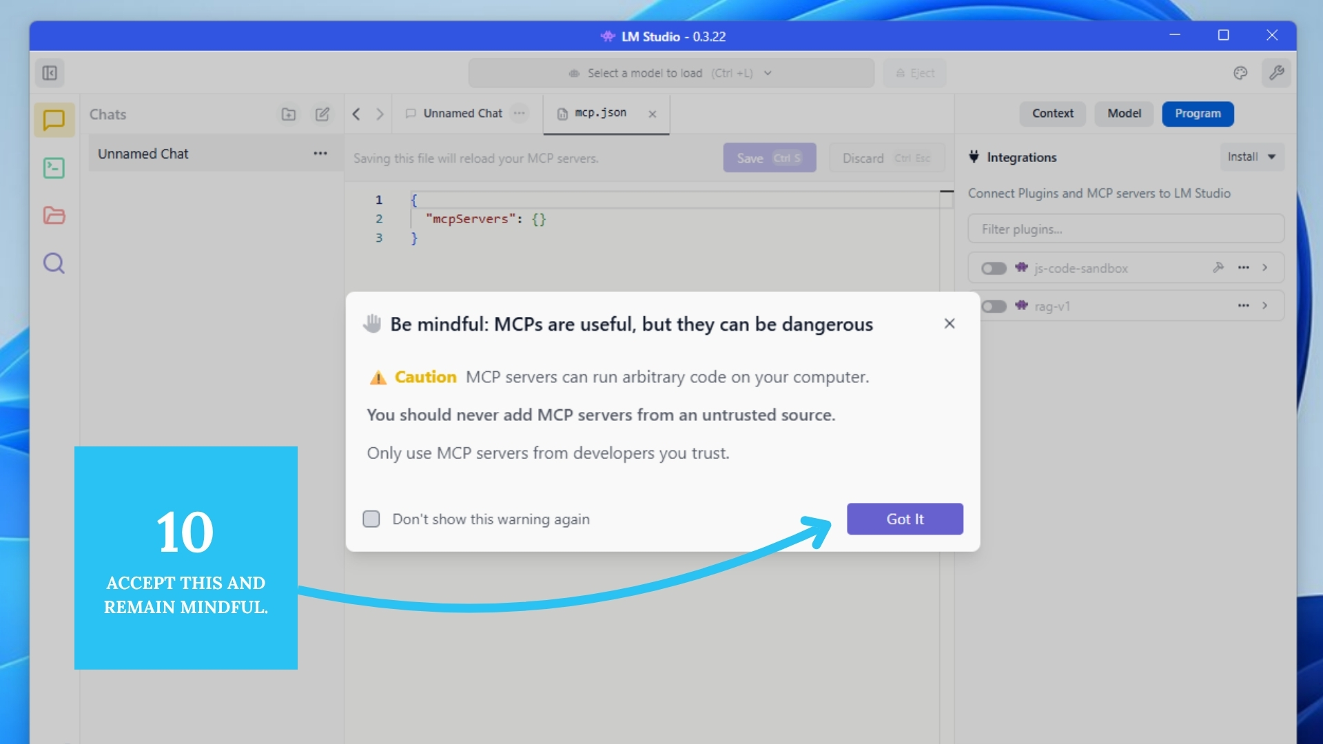 Popup Warning